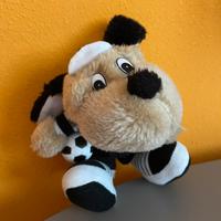 Peluche giocatore di calcio bianco e nero