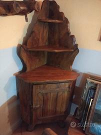 Angoliera in legno di ulivo 