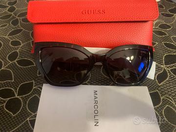 GUESS GU00072 / Chain Logo Cat Eye - Dark Havana