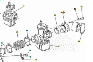 Collettore presa d'aria Moto Guzzi Nevada 350 GU19
