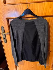 Maglietta in lana e raso