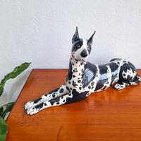 💎 Statua Vintage in ceramica, cane stile alano