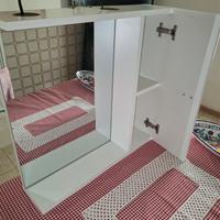 mobile pensile  da bagno con luci 