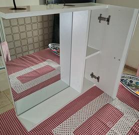 mobile pensile  da bagno con luci 