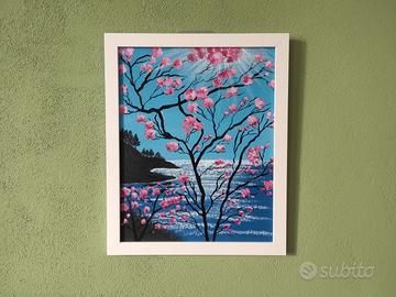 Dipinto acrilico su tela / Ciliegio sul mare