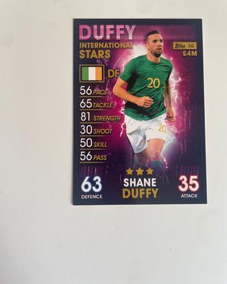 Carta Match Attax 101 Irlanda Shane Duffy