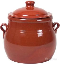 Pentola casseruola terracotta argilla con coperchi