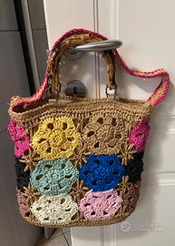 Borsa in rafia colorata