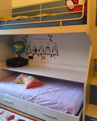 letto a castello+scrivania+armadio 