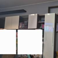 mobile soggiorno,2 vetrine colonna e mensoljne