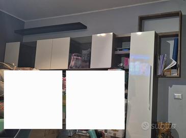 mobile soggiorno,2 vetrine colonna e mensoljne