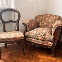 Poltroncina e sedia abbinata