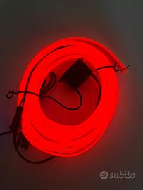 Led Fibra ottica Rosso 5m per interni Auto