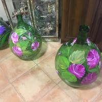 Damigiane dipinte a mano