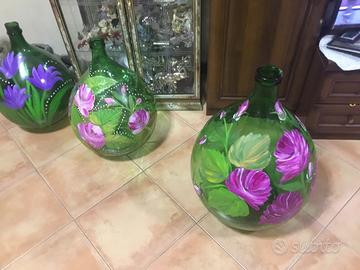 Damigiane dipinte a mano