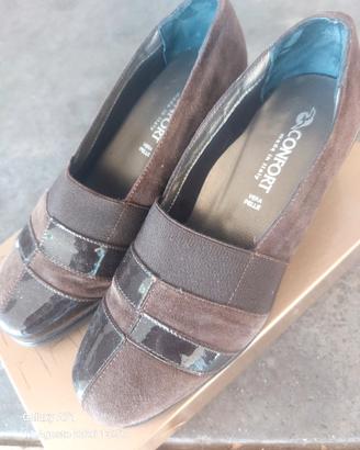 scarpe da donna di camoscio e vernice n° 36 
