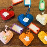 portachiavi uncinetto cuoricini 