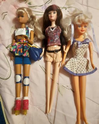 Set di 3 bambole ('90) + abito da sera lilla