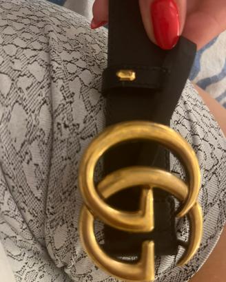 Cintura Gucci originale pelle nera
