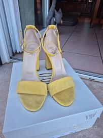 Sandali gialli in pelle n. 37 Ovye