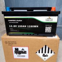 BATTERIA LITIO FERRO FOSFATO BLUETOOTH E BMS NUOVA