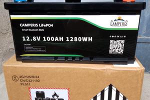 BATTERIA LITIO FERRO FOSFATO BLUETOOTH E BMS NUOVA