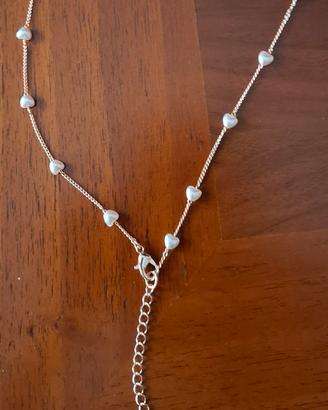 i Collana Bronzallure con perle a forma di cuore