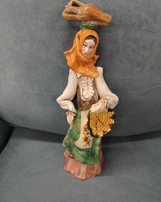 Statuina ceramica sarda da collezione 