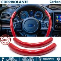 COPRIVOLANTE per SUBARU in FIBRA CARBONIO Rosso