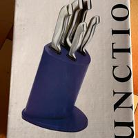 Ceppo 5 coltelli inox ancora imballato