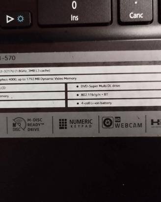 Notebook Acer E1-570