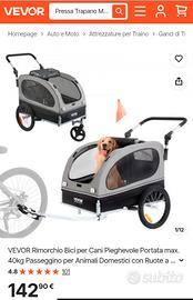 VEVOR Rimorchio Bici per Cani