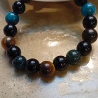 Braccialetto Occhio di Falco Ossidiana Pietre Boho