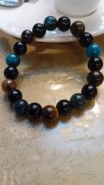 Braccialetto Occhio di Falco Ossidiana Pietre Boho