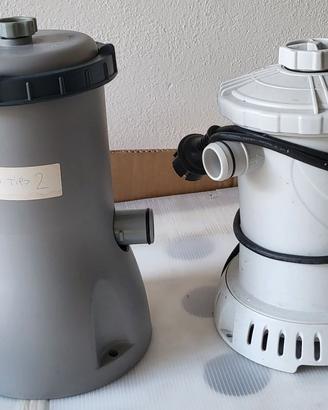 Piscina da giardino con scaletta e 2 pompe