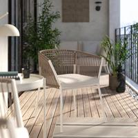 Sedie da esterno intrecciate — set di 4, usate 4 m