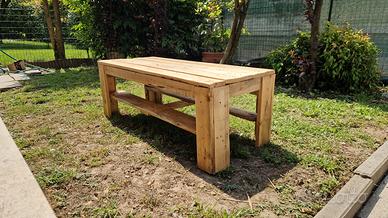 TAVOLO DA GIARDINO IN LEGNO DA RECUPERO BANCALI