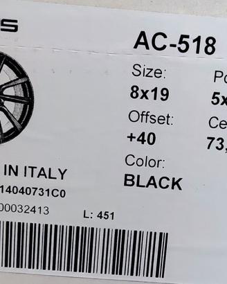 CERCHI NUOVI RAGGIO 19 POLLICI KIA Sportage - CPC6