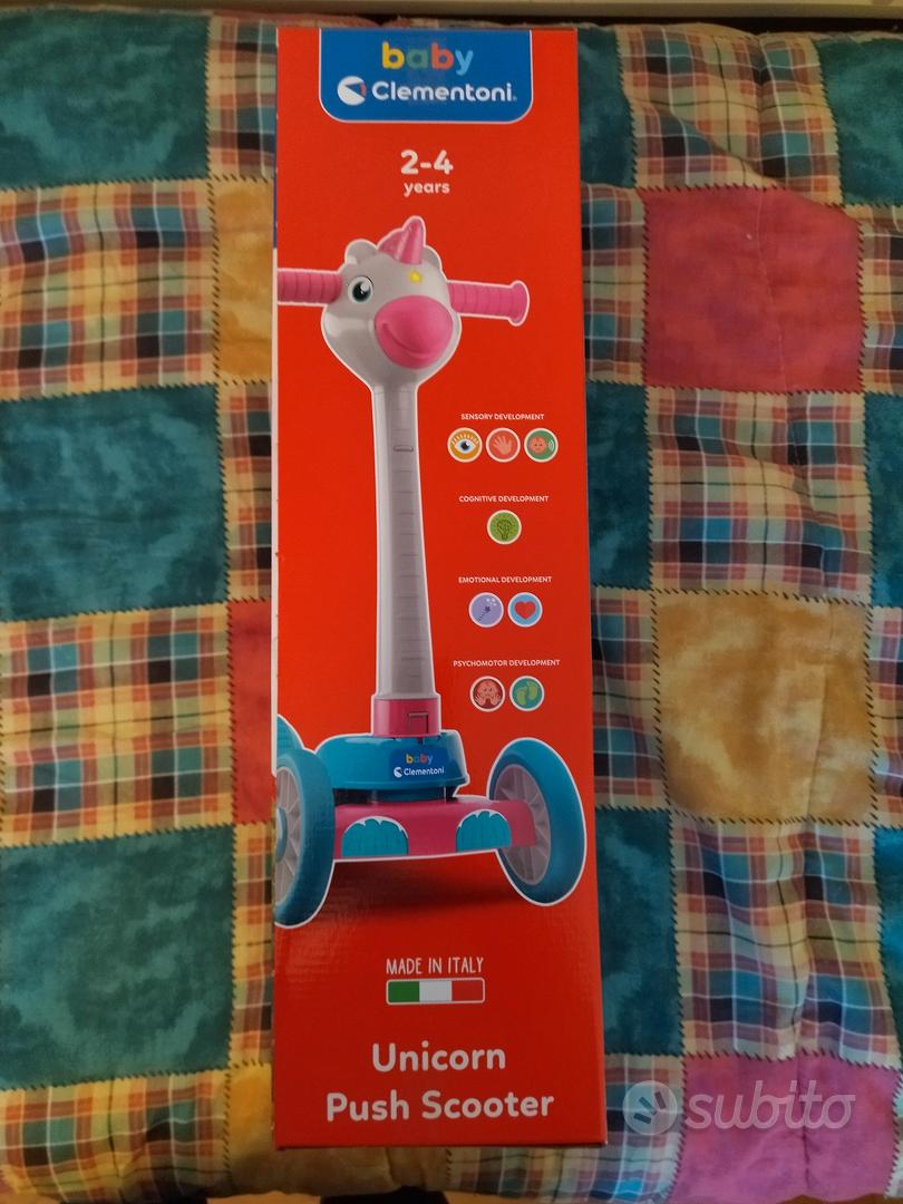 Clementoni- Baby Unicorn Push Scooter-Monopattino Bambina 2 Anni co