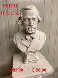 Statue mezzo busto in marmo cemento