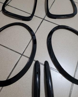Cornici fari,fanali e griglia ant black Mini F56