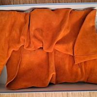 Stivali da donna in camoscio arancioni