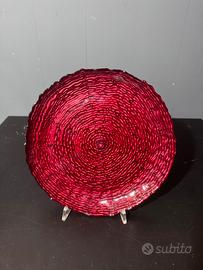Piatto Ichendorf in vetro artistico rosso