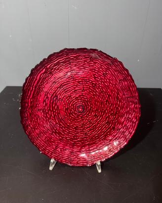 Piatto Ichendorf in vetro artistico rosso