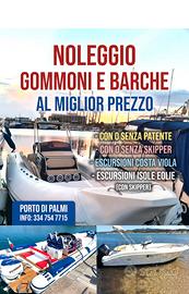 Noleggio barche e gommoni