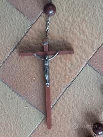 Rosario in legno da appendere vintage 