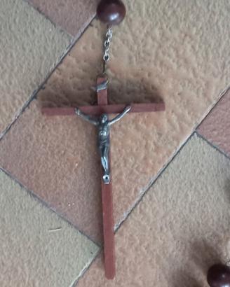 Rosario in legno da appendere vintage 
