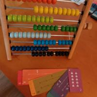 pallottoliere con schemi per tabelline