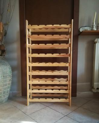 Cantinetta scaffale in legno portabottiglie
