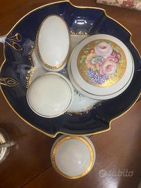 Set Toeletta Limoges Blu Cobalto e Oro Porcellana